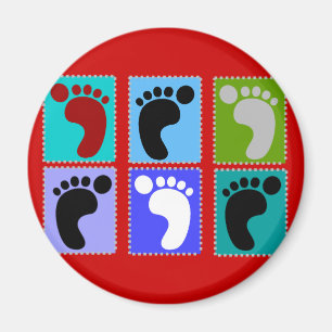Podiatrist Gifts Popart Design of Feet Magneet