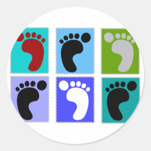 Podiatrist Gifts Popart Design of Feet Ronde Sticker