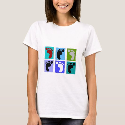 Podiatrist Gifts Popart Design of Feet T-shirt (Voorkant)
