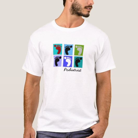 Podiatrist Gifts Popart Design of Feet T-shirt (Voorkant)
