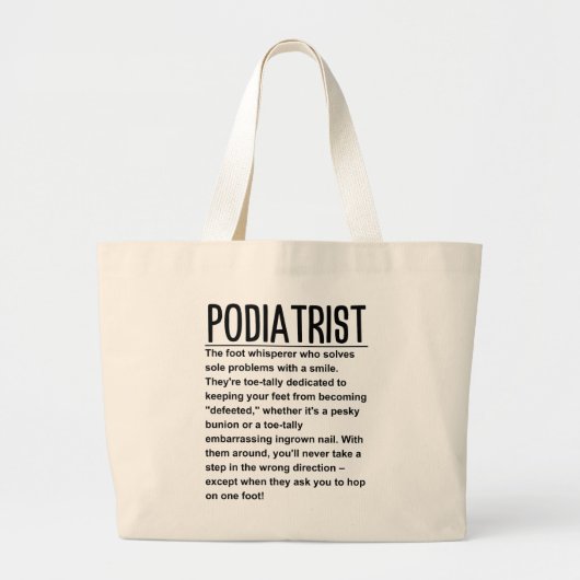Podiatrist Grote Tote Bag (Voorkant)