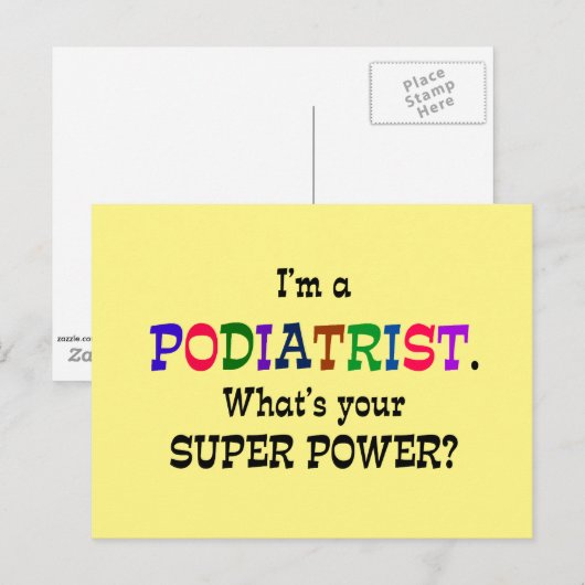 Podiatrist humor briefkaart (Voorkant / Achterkant)