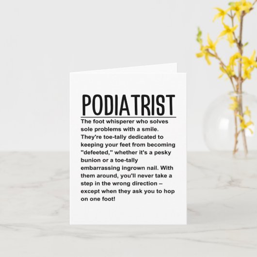 Podiatrist Kaart (Gele Bloem)