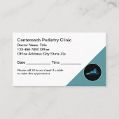 Podiatrist Kantoor Benoeming van Podiatry Visitekaartje (Voorkant)