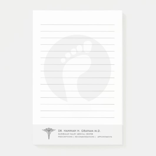Podiatrist |  lampje voor Foot Doctor Post-it® Notes (Voorkant)