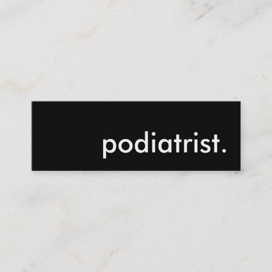 podiatrist mini visitekaartje (Voorkant)