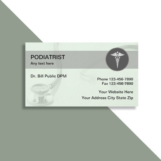 Podiatrist Moderne Medische Visitekaartjes