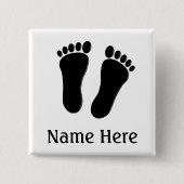 Podiatrist Name Buttonnen B&W Vierkante Button 5,1 Cm (Voorkant)