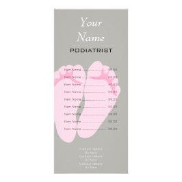 Podiatrist of Chiropodist-rackkaart Reclamekaart