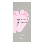 Podiatrist of Chiropodist-rackkaart Reclamekaart (Achterkant)