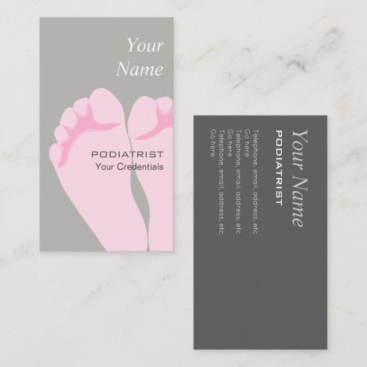 Podiatrist of Chiropodist Visitekaartjes (Voorkant / Achterkant)