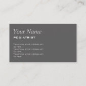 Podiatrist of Chiropodist Visitekaartjes (Achterkant)