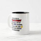 Podiatrist ... OMG WTF LOL Tweekleurige Koffiemok (Voorkant links)