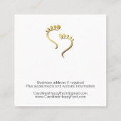 Podiatrist Pedicure Chiropodist Voetverzorging Vierkante Visitekaartje (Achterkant)