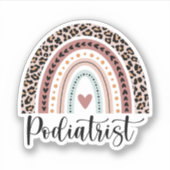Podiatrist Rainbow, Grappige Podiatrist Gifts Sticker (Voorkant)