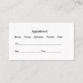 Podiatrist Visitekaartje Appointment Sjabloon (Achterkant)