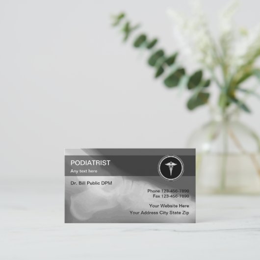 Podiatrist Visitekaartjes (Staand voorkant)