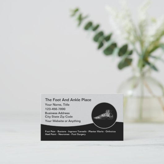 Podiatrist voet- en enkelarts visitekaartje (Staand voorkant)