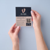 Podiatrist Voet Gezondheidsbeoefenaar QR Business Flyer (Hand)