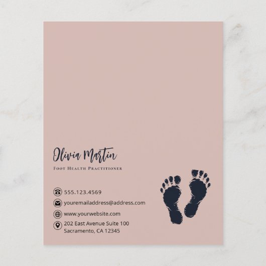 Podiatrist Voet Gezondheidsbeoefenaar QR Business Flyer (Achterkant)