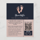 Podiatrist Voet Gezondheidsbeoefenaar QR Business Flyer (Voorkant)