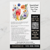 Podiatrist Voet Gezondheidsbeoefenaar QR Code Mode Flyer (Voorkant)