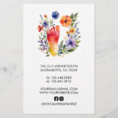 Podiatrist Voet Gezondheidsbeoefenaar QR Code Mode Flyer (Achterkant)