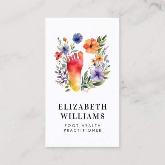 Podiatrist Voet Gezondheidsbeoefenaar QR Code Mode Visitekaartje (Voorkant)