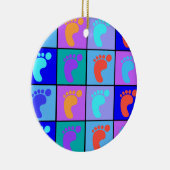 Podiatrist Voeten Patroon Keramisch Ornament (Rechts)