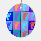 Podiatrist Voeten Patroon Keramisch Ornament (Links)