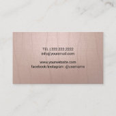 Podiatrist Voetmassage Therapeut  Roze Zen Visitekaartje (Achterkant)