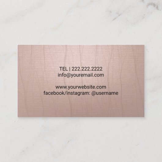 Podiatrist Voetmassage Therapeut  Roze Zen Visitekaartje (Achterkant)