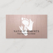 Podiatrist Voetmassage Therapeut  Roze Zen Visitekaartje (Voorkant)