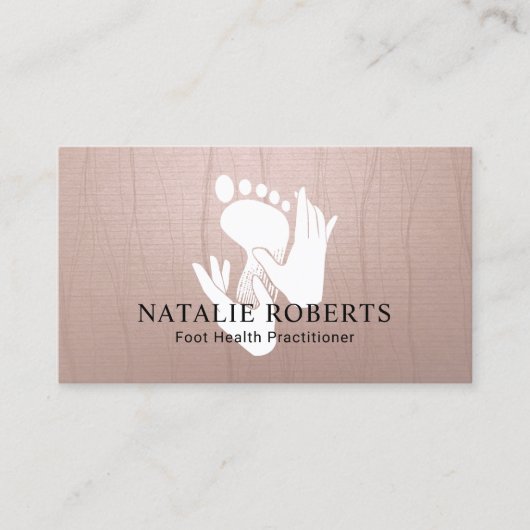 Podiatrist Voetmassage Therapeut  Roze Zen Visitekaartje (Voorkant)