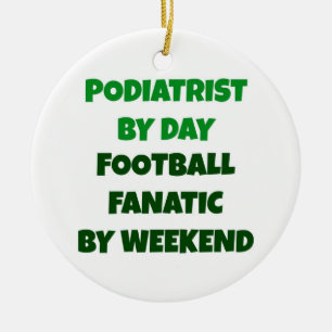 Podiatrist voor Day Football Fanatic voor Weekend Keramisch Ornament