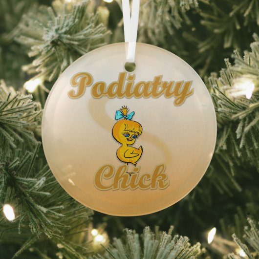 Podiatry Chick Glas Ornament (Insitu)
