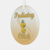 Podiatry Chick Glas Ornament (Voorkant links)