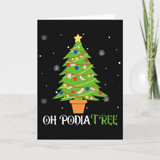 Podiatry Christmas Tree Podiatrist Foot Medical Is Kaart (Voorkant)