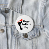 Podiatry Day Button met voet- en hartspeelgoed (In situ)