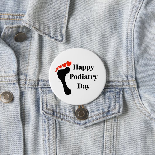 Podiatry Day Button met voet- en hartspeelgoed (In situ)
