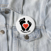 Podiatry Day Button Paar Feet & Medical Symbol (In situ)