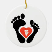 Podiatry Day Foot & Heart Ornament (Voorkant)