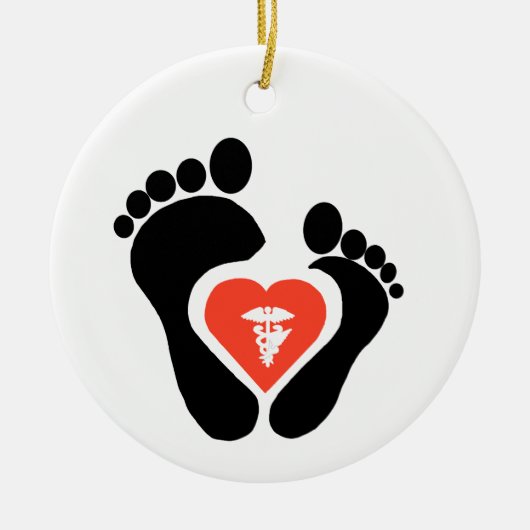 Podiatry Day Foot & Heart Ornament (Voorkant)