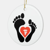 Podiatry Day Foot & Heart Ornament (Links)