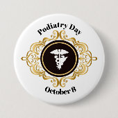 Podiatry Day Medical Symbol Button (Voorkant)