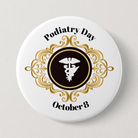 Podiatry Day Medical Symbol Button (Voorkant)