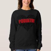 Podiatry Heart Shape Word Cloud Foot Doctor Trui (Voorkant)