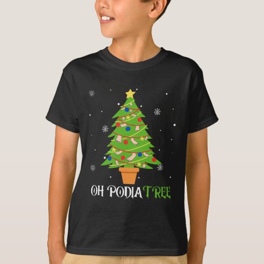 Podiatry kerstboom podiatrist voet medisch als t-shirt (Voorkant)