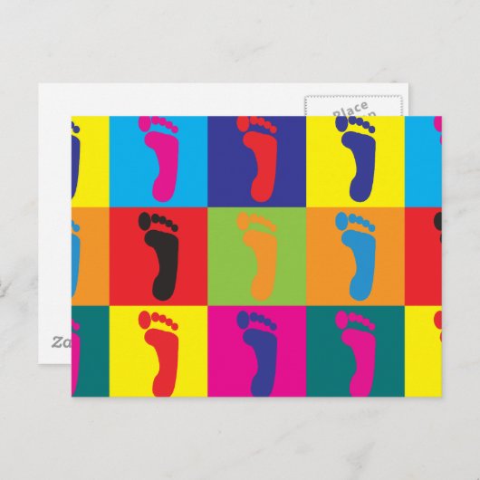 Podiatry Pop Art Briefkaart (Voorkant / Achterkant)
