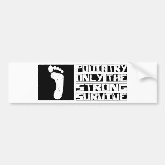 Podiatry Survive Bumpersticker (Voorkant)